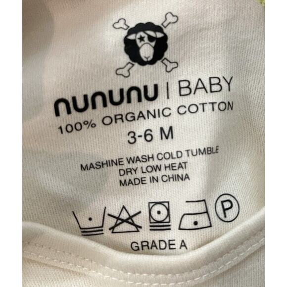 NUNUNU Beige Natural Smile Overall Babies One Piece Bodysuit Jumpsuit Size 3-6M - Picture 3 of 5